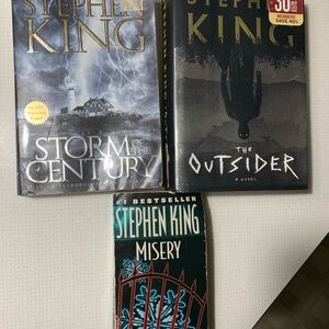 Stephen King Book Set - Storm of the Century, The Outsider, Misery